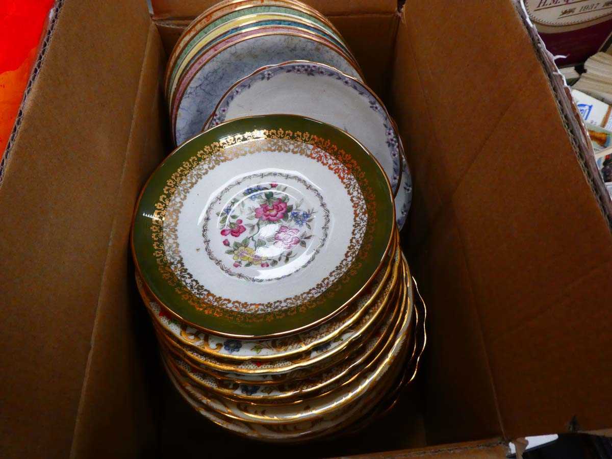 2 bags and 3 boxes containing floral patterned crockery and commemorative ware - Image 2 of 4