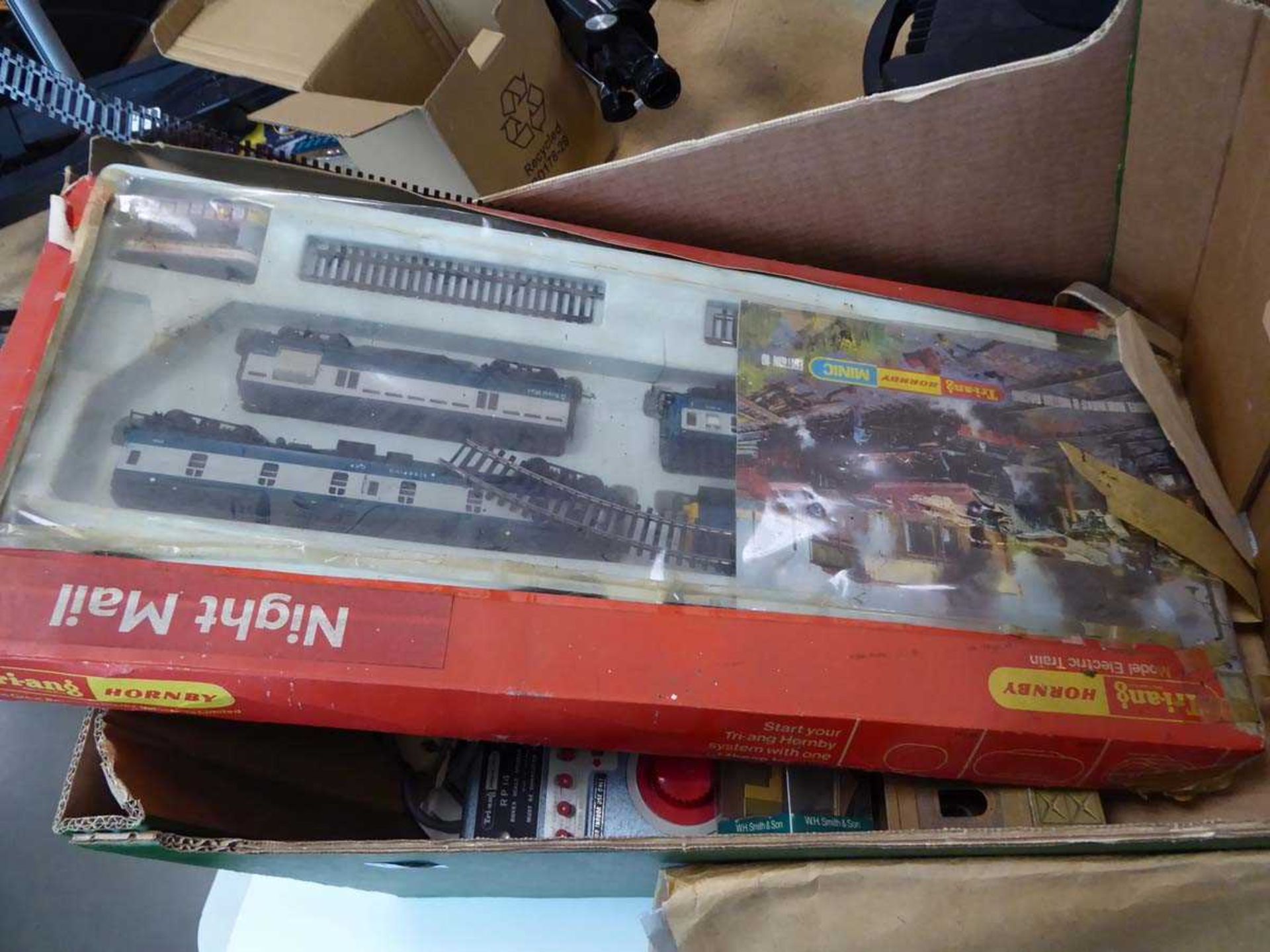 Box containing toy cars and railway set - Image 3 of 4