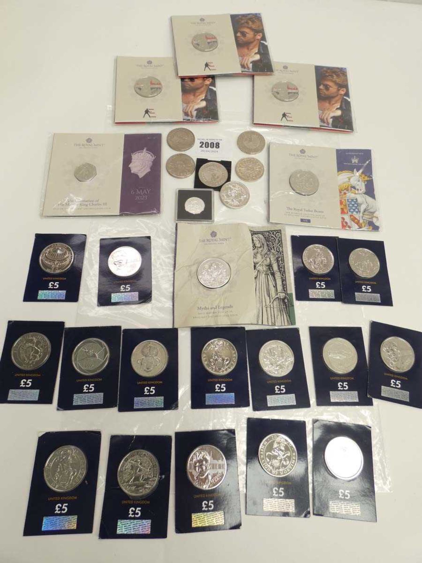 +VAT Consignment of 31 £5 coins in various theme / dates