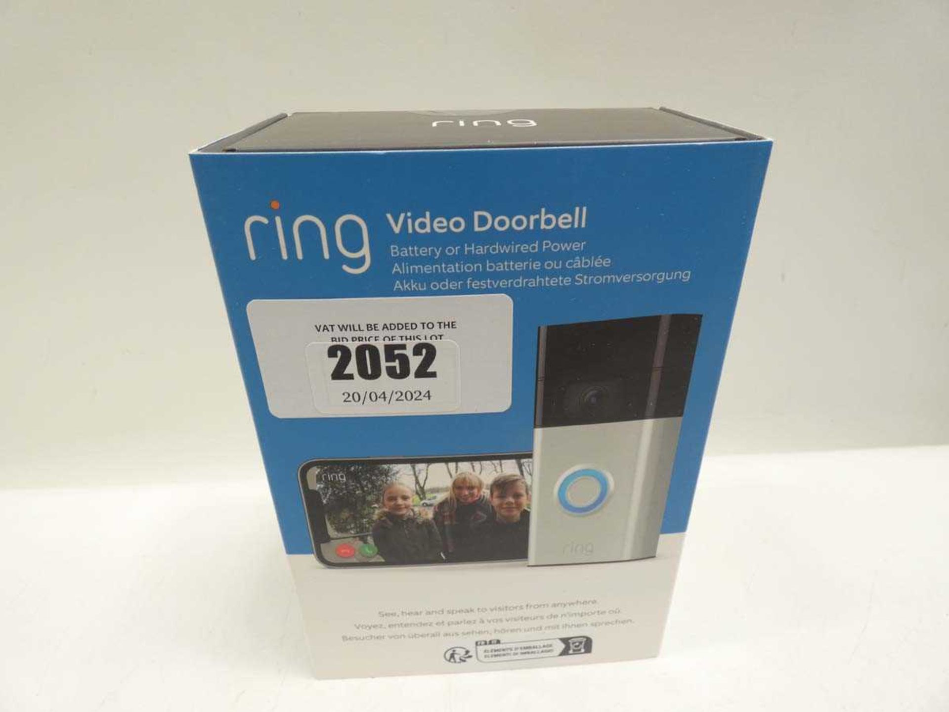 +VAT *Sealed* Ring Video Doorbell 2nd Gen