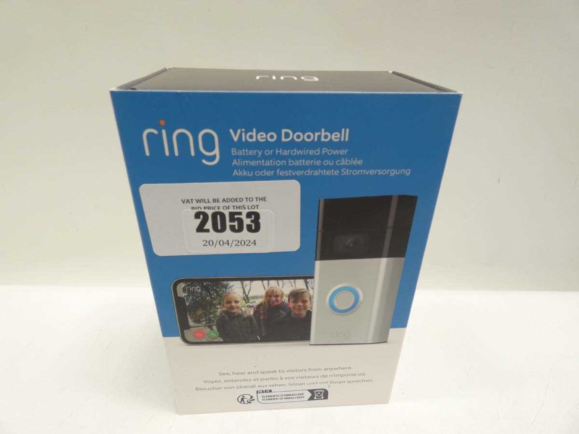 +VAT *Sealed* Ring Video Doorbell 2nd Gen