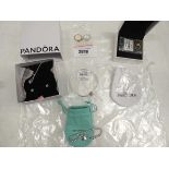 +VAT Various Pandora jewellery rings, earrings, bangle, charm and Tiffany & Co bracelet