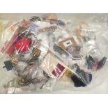 +VAT Bag containing quantity of loose costume and dress jewellery