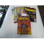 Copy of Preacher Book I by Garth Ennis along with selection of Total Carnage magazine