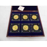 Set of 6 1/200 oz .999 gold Great African Wildlife Legacy of Gold Coins