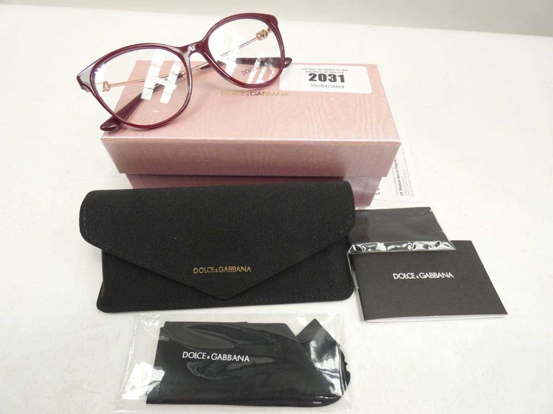 +VAT Dolce & Gabbana DG3363 reading glasses with case and box