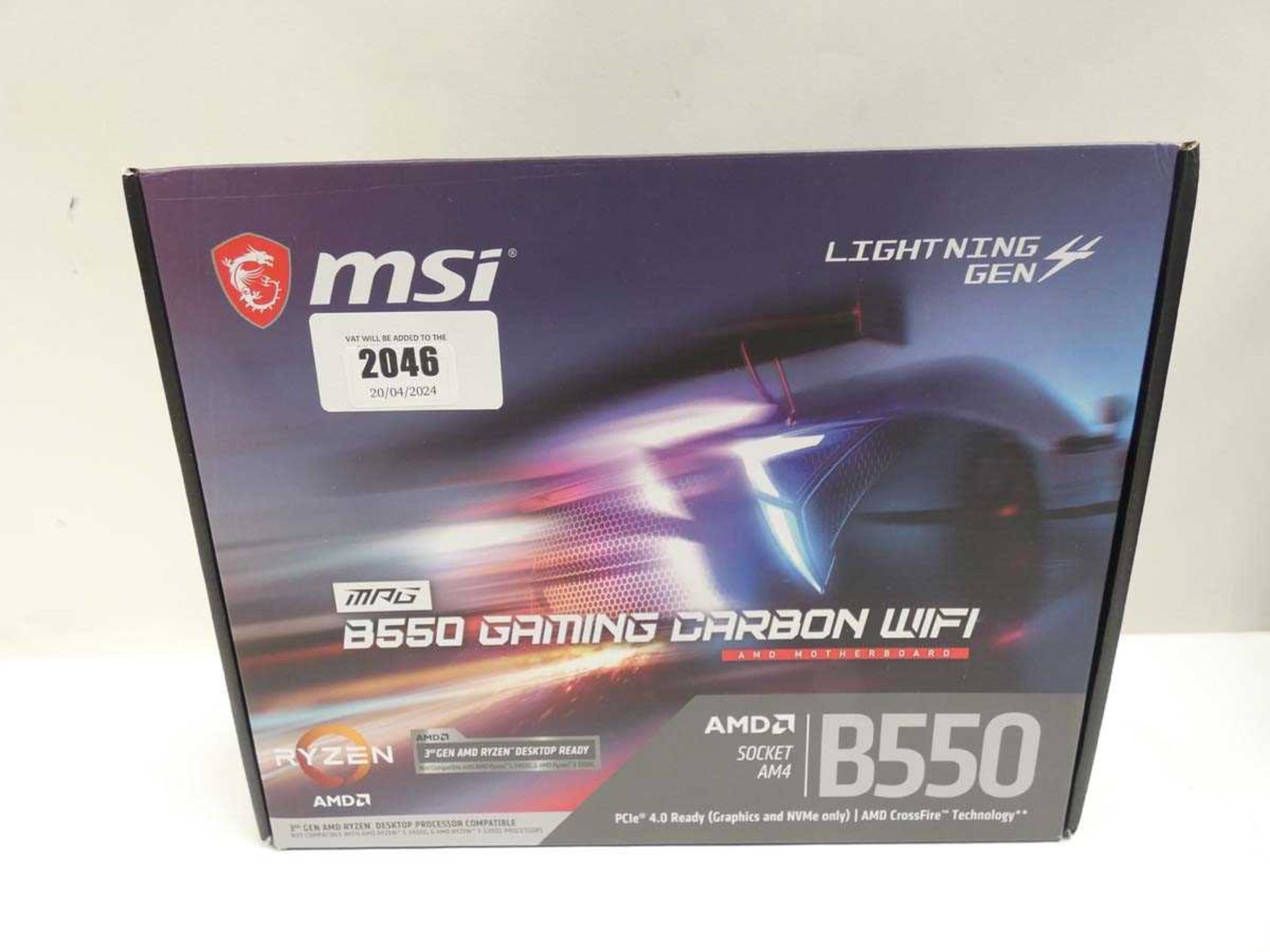 +VAT MSi B550 gaming carbon WiFi AMD motherboard