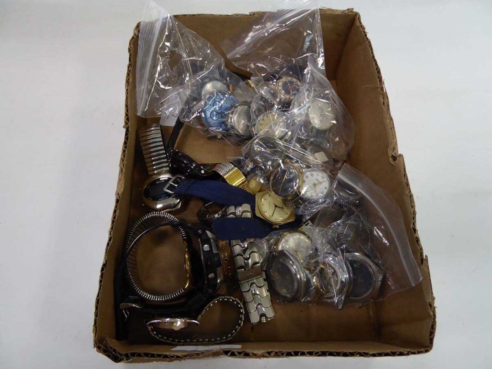 Box containing various watches