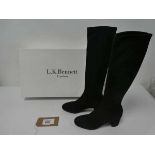 +VAT 1 x ladies L.K.Bennett tall black suede boots, EU 39