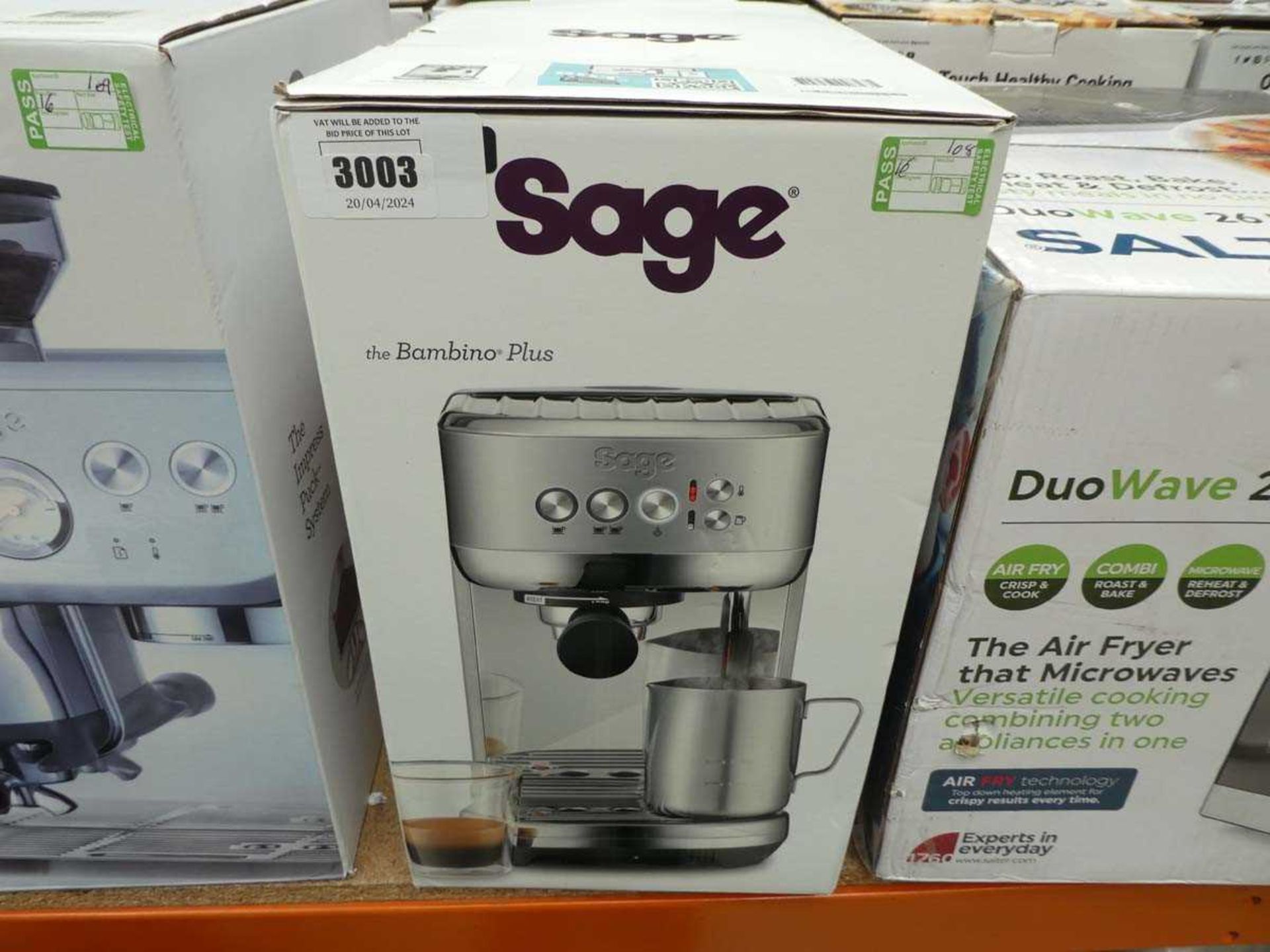 +VAT Sage Bambino Plus coffee machine