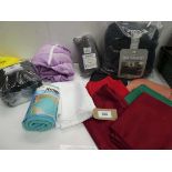 +VAT King size duvet sets, Hydro mat, throws, table cloths and 10 piece towel set