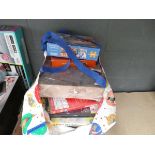 Box containing solitaire, puzzles, jigsaws etc