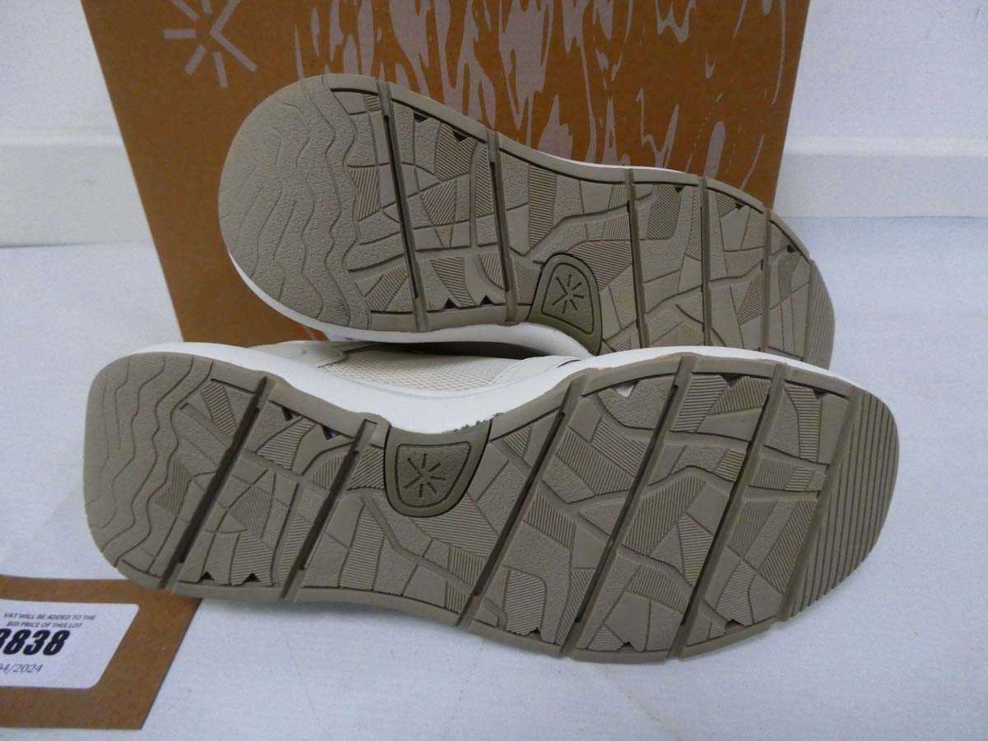 +VAT Boxed pair of Tropicfeel monsoon trainers in almond white size EU40 - Image 2 of 2