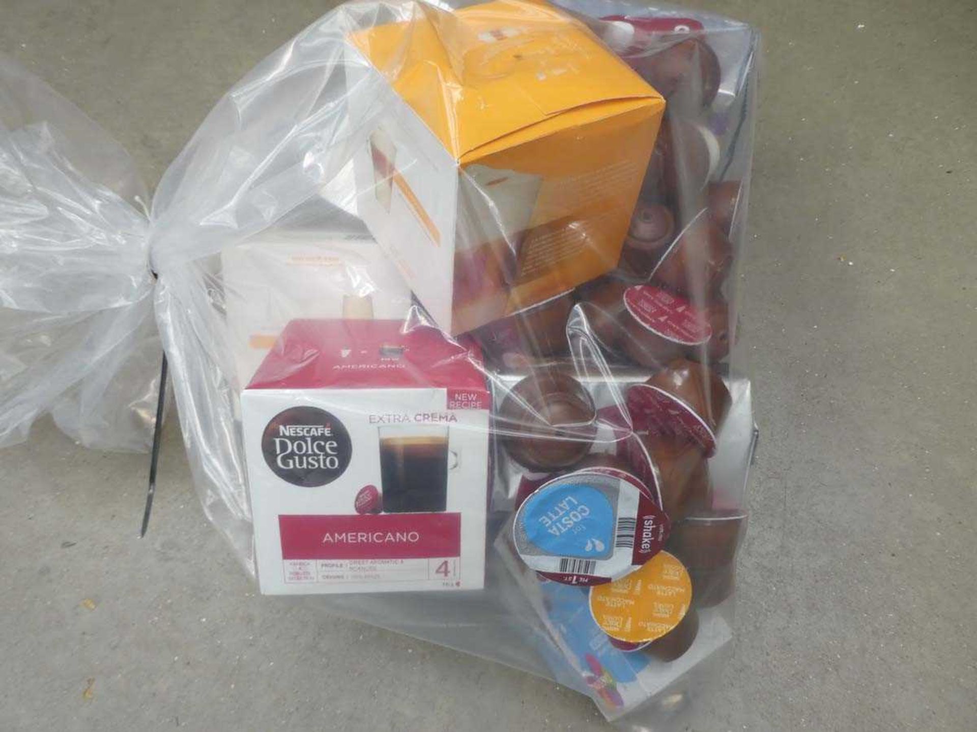 +VAT Bag containing various coffee pods to include Nescafe, Tassimo etc