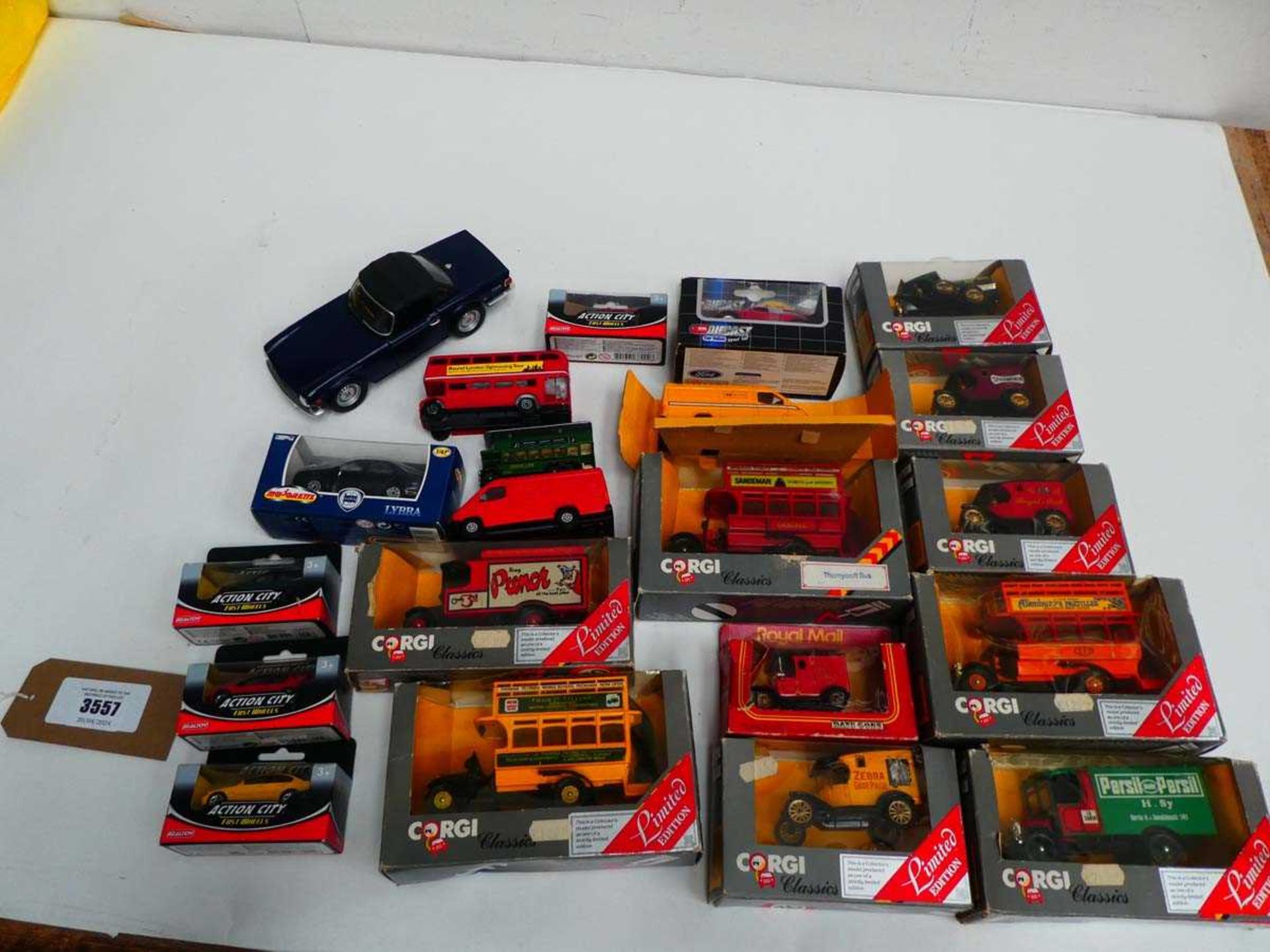 +VAT Selection of various die cast car toys to include Corgi, Days Gone, etc
