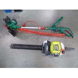Ryobi petrol powered hedgecutter and Qualcast electric strimmer