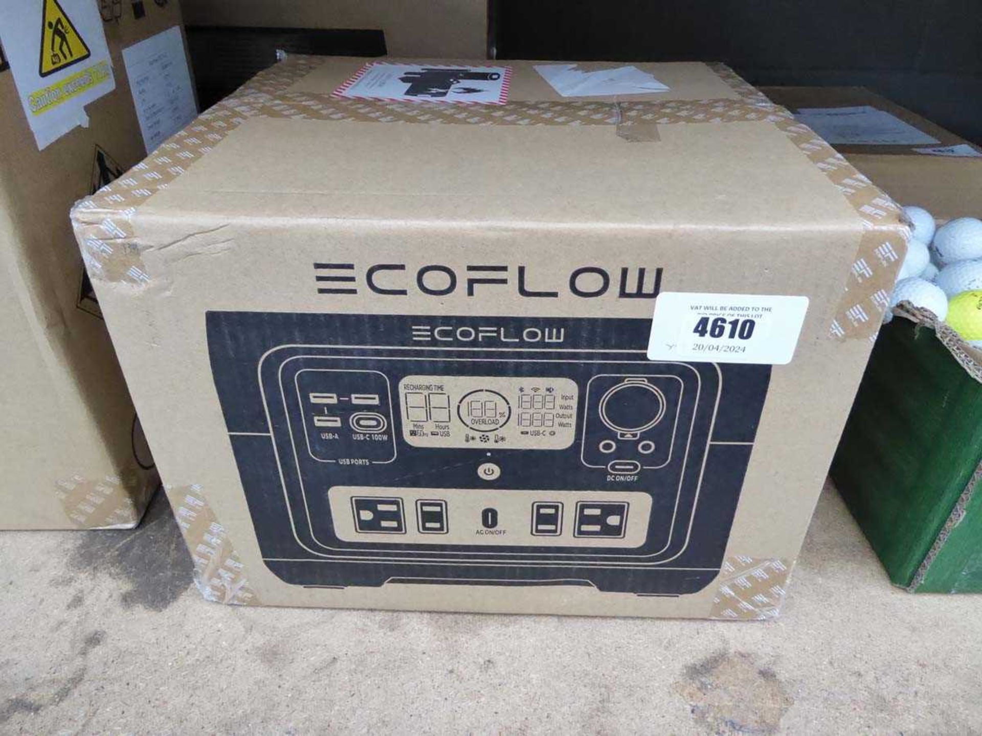 +VAT EcoFlow River 2 Max model EFR610 power unit