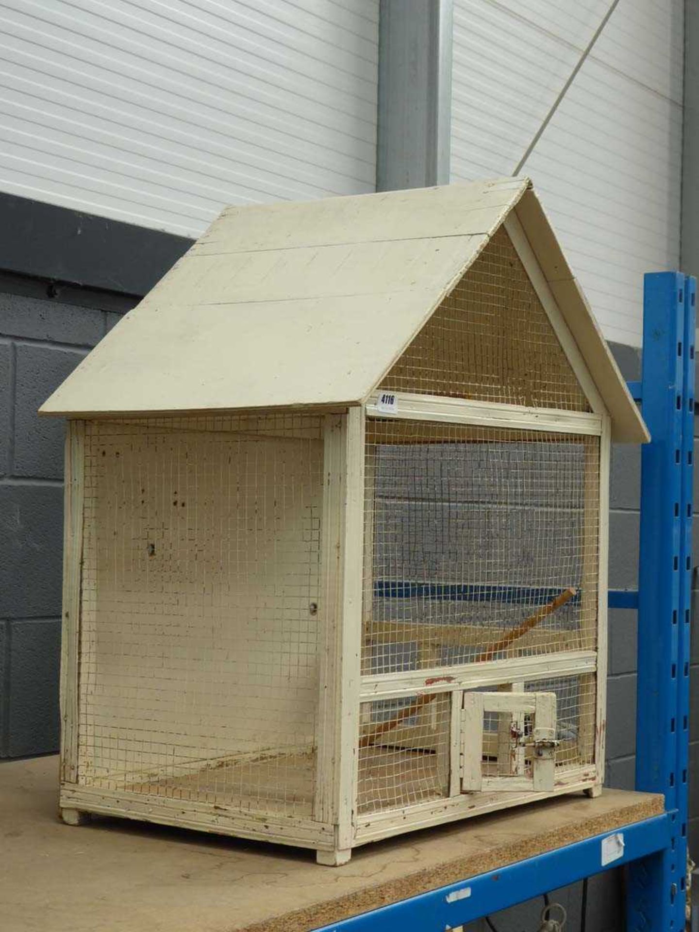 Cream square bird cage