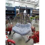 Double egg hanging chair