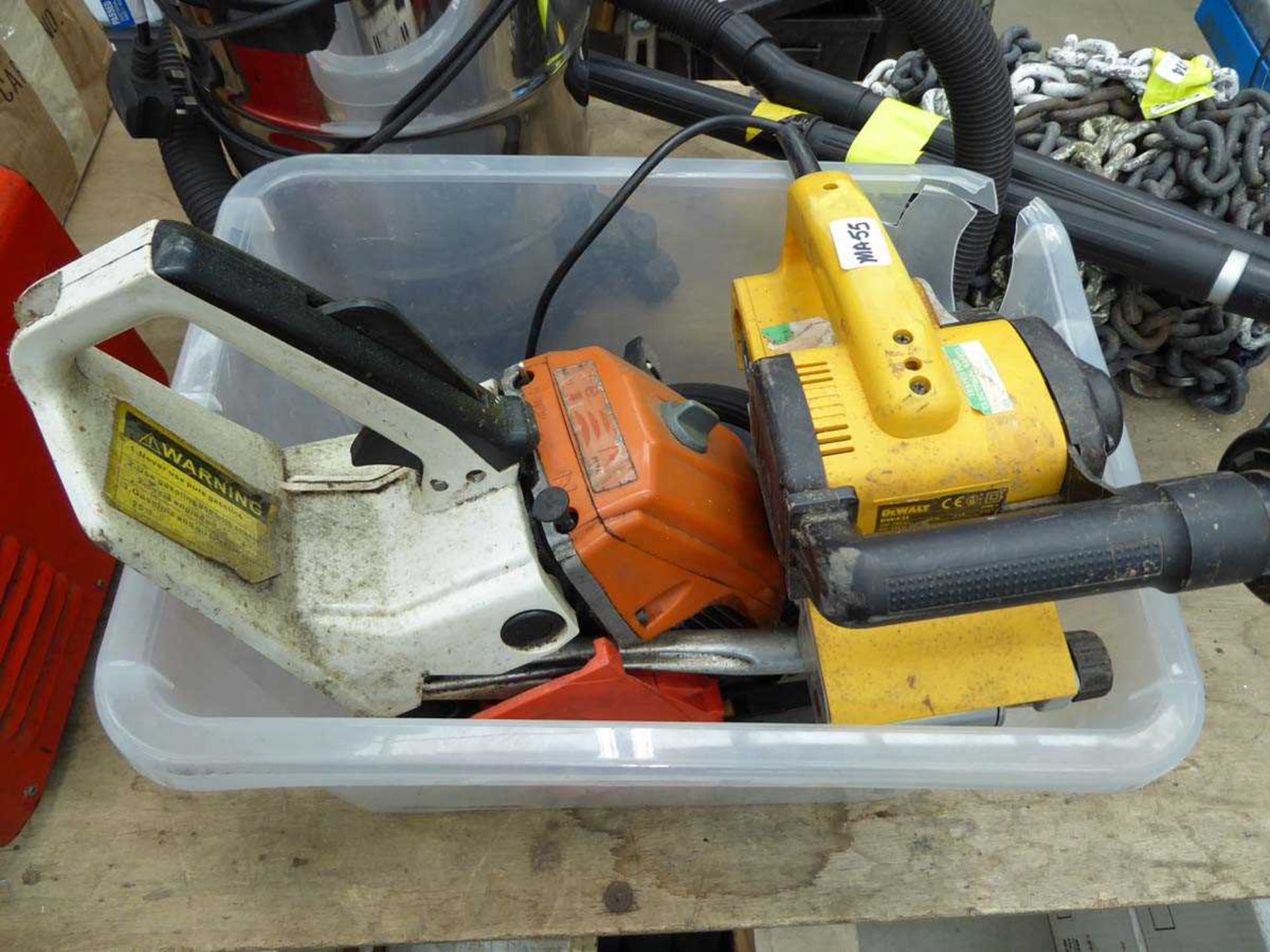 Chainsaw head and Dewalt belt sander