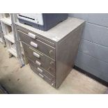 Grey metal vintage filing drawer