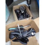 Quantity of used bike parts inc. seat, forks, pedals etc.