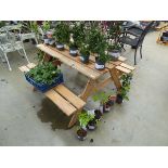 Wooden garden picnic bench/seat