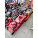 MTD petrol powered rotary mower with grass box