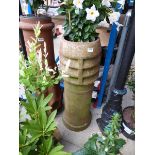 Fluted top chimney pot