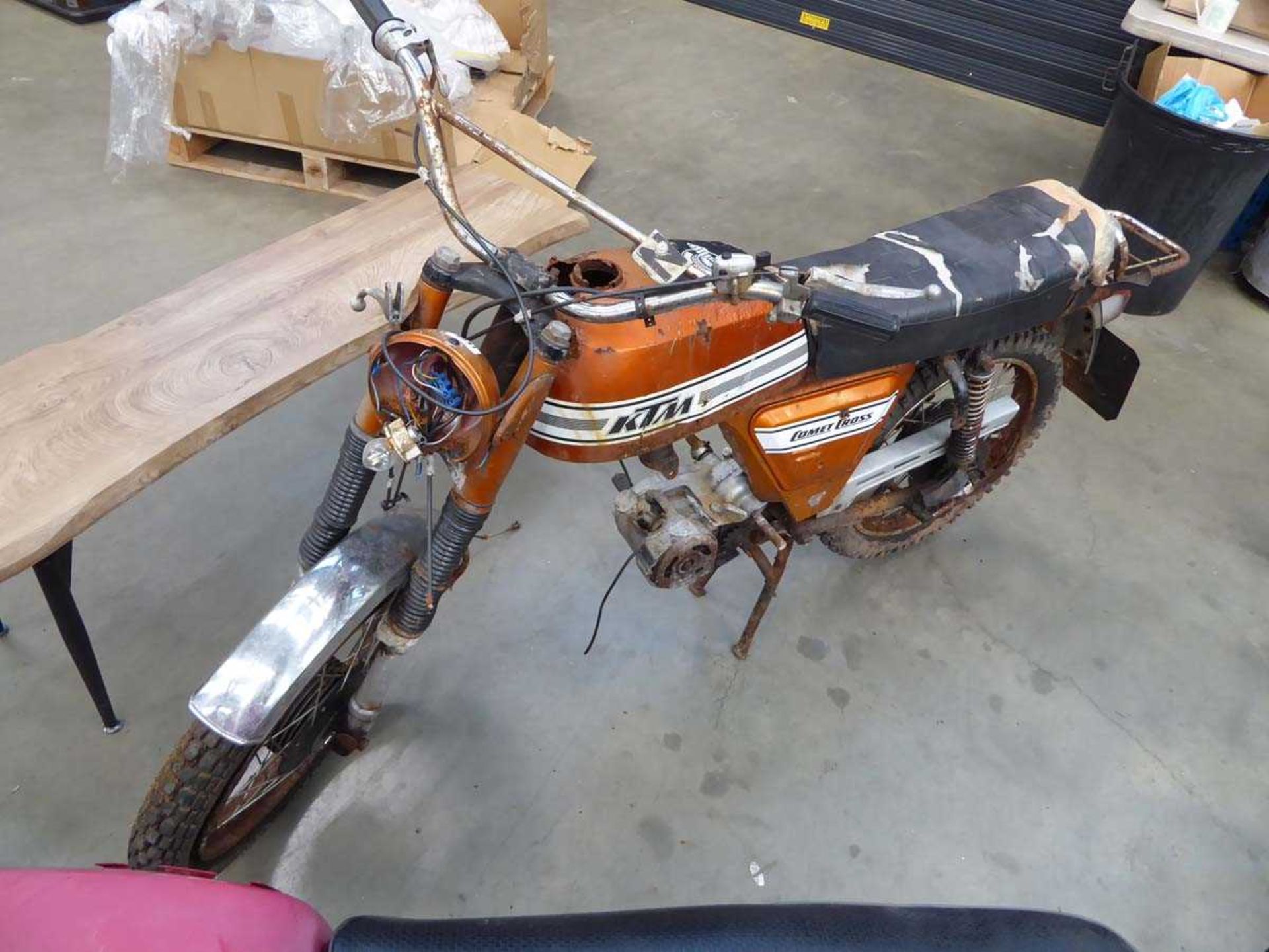 Vintage KTM motorbike, in need of restoration (only part engine) - Image 3 of 3