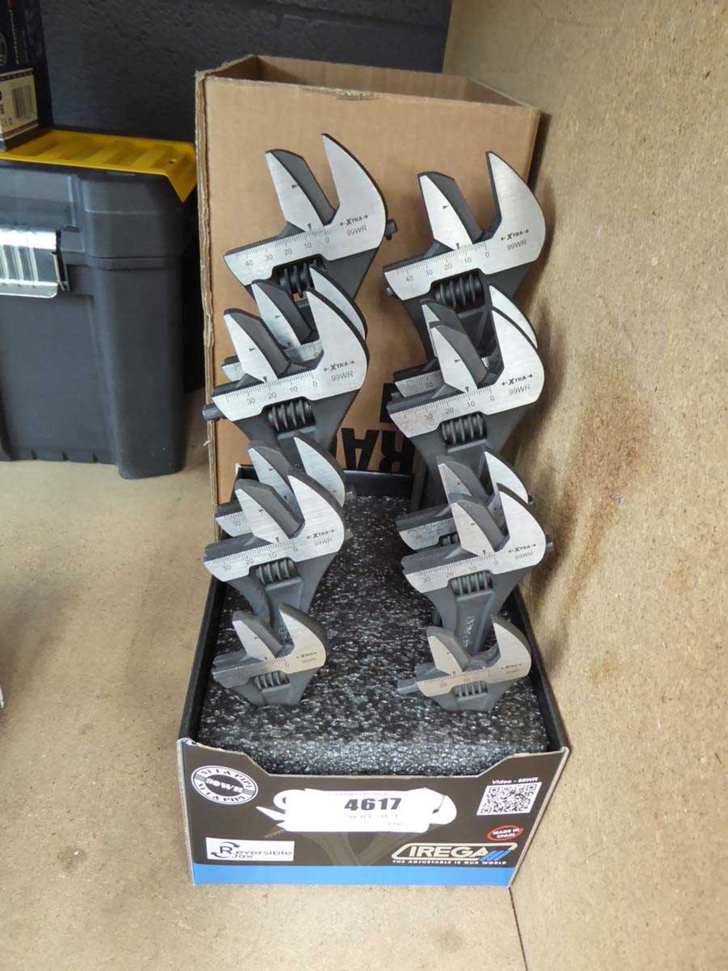 +VAT Box containing 12 Irega double scale adjustable spanners