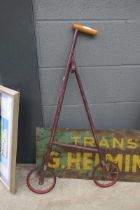 Vintage two wheeled shopping bag trolley