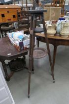 Tripod plant stand with second tier