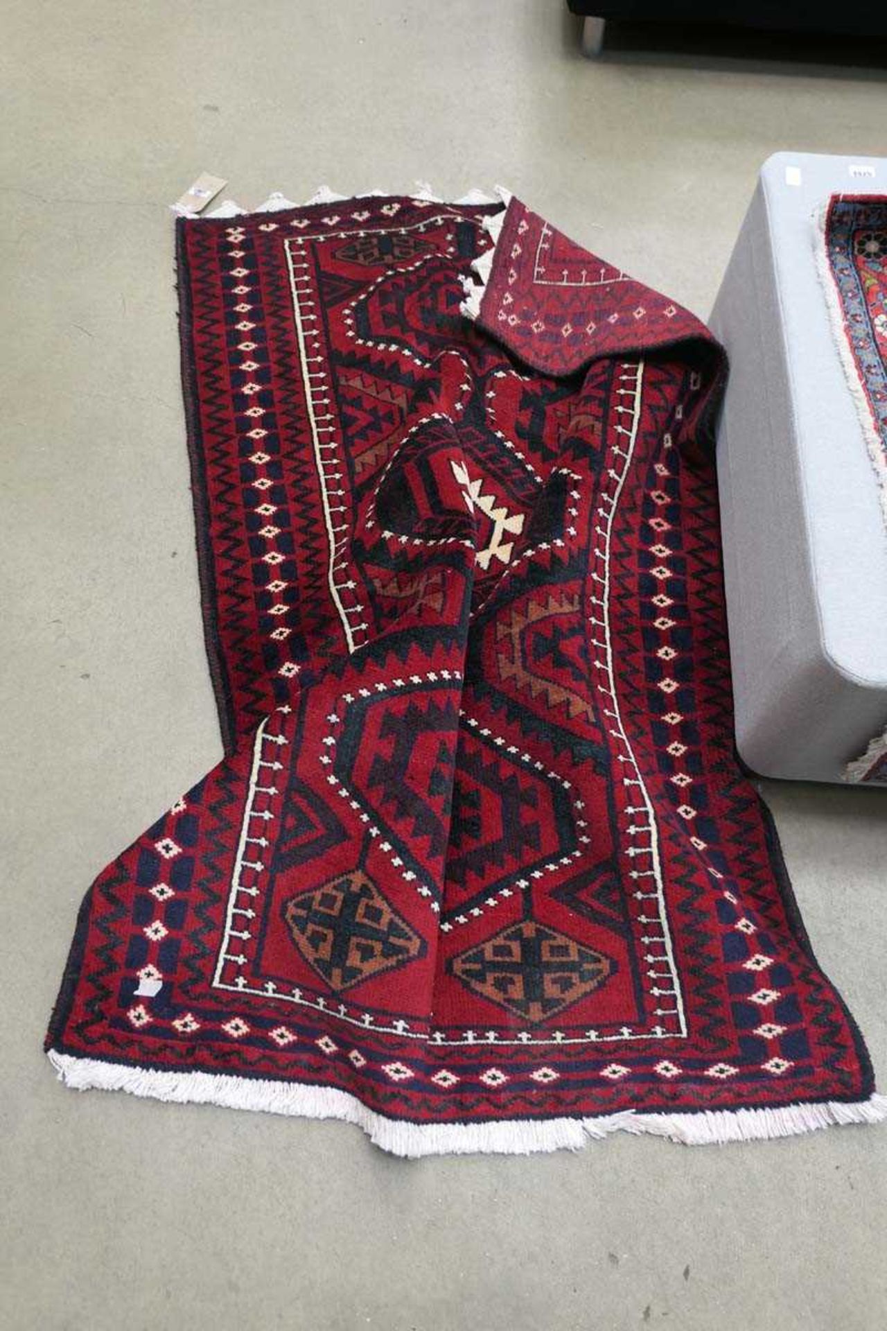 (b) Persian Balouchi rug 175x115cm