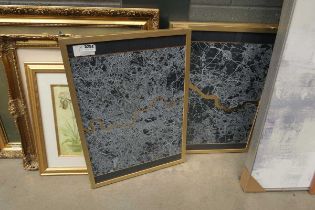 +VAT 3 x framed and glazed maps
