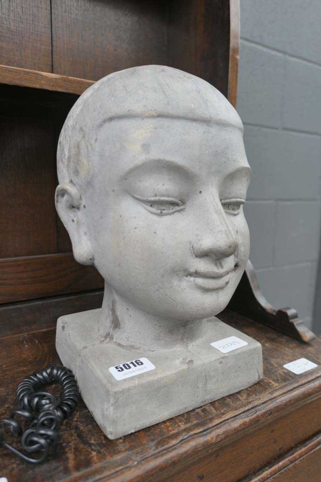 Plaster figure of Buddha's head