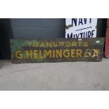 Painted metal transport sign