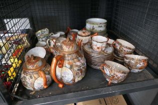 Cage of quantity of Japanese export crockery Generally good condition with no major problems. No
