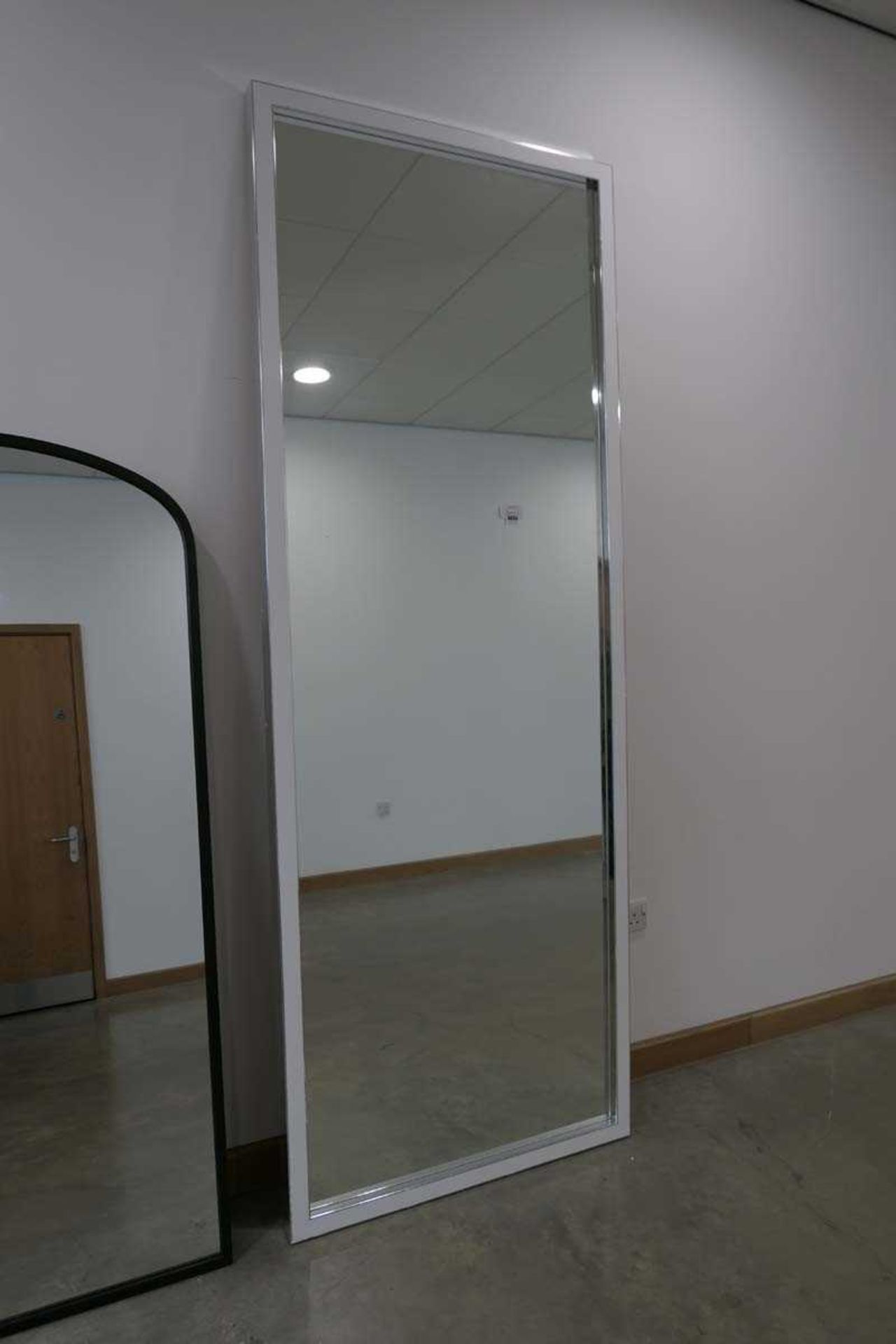 +VAT (12) Large rectangular mirror in white painted frame