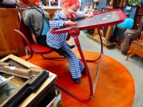 Metal Mobo child's desk with attached chair