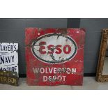 Enamelled Esso sign