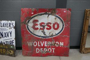 Enamelled Esso sign