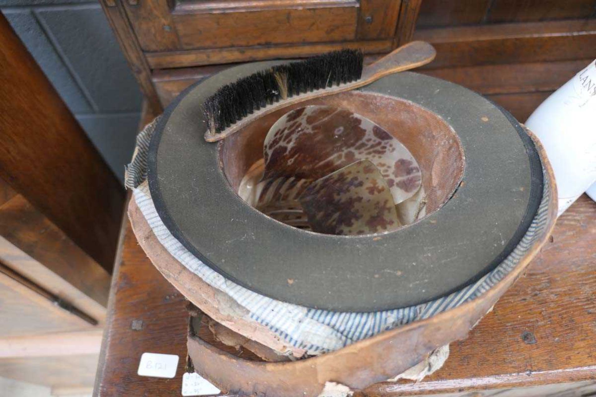 Two silk hats (for restoration) plus combs and brushes - Image 2 of 2