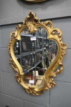 Mirror in decorative gilt frame