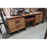 Teak 1970's dressing table with stool