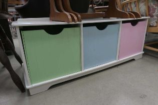 Painted 3 drawer storage cabinet