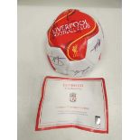 +VAT Liverpool FC football bearing signatures (unverified)
