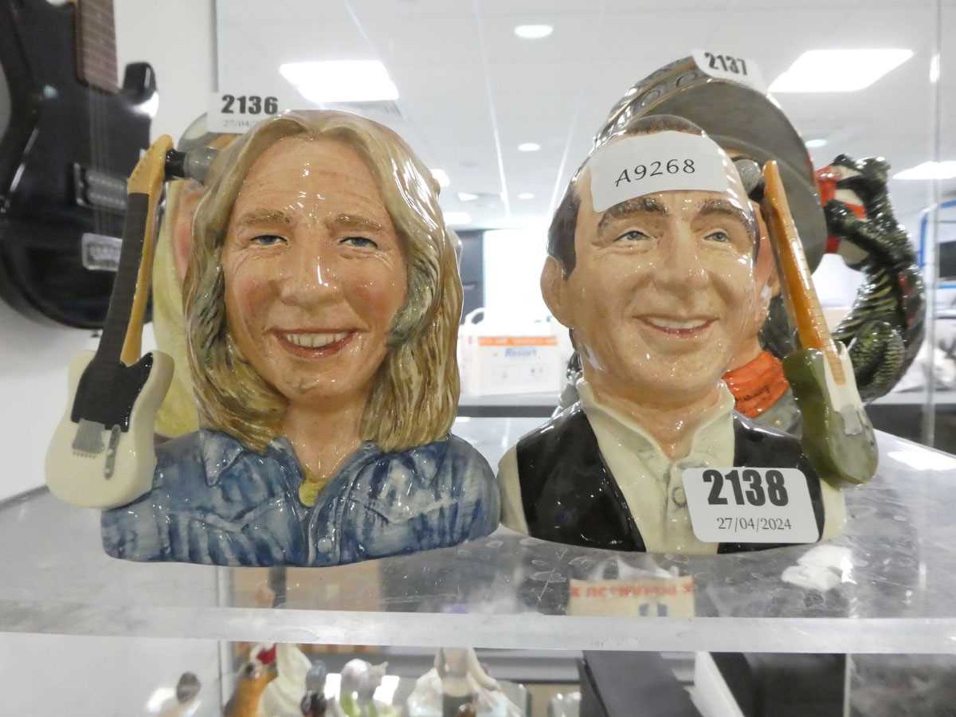 2 Royal Doulton Character Jugs of Francis Rossi and Rick Parfitt (Status Quo), limited ed. and