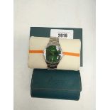 +VAT Accurist green dial wristwatch with box