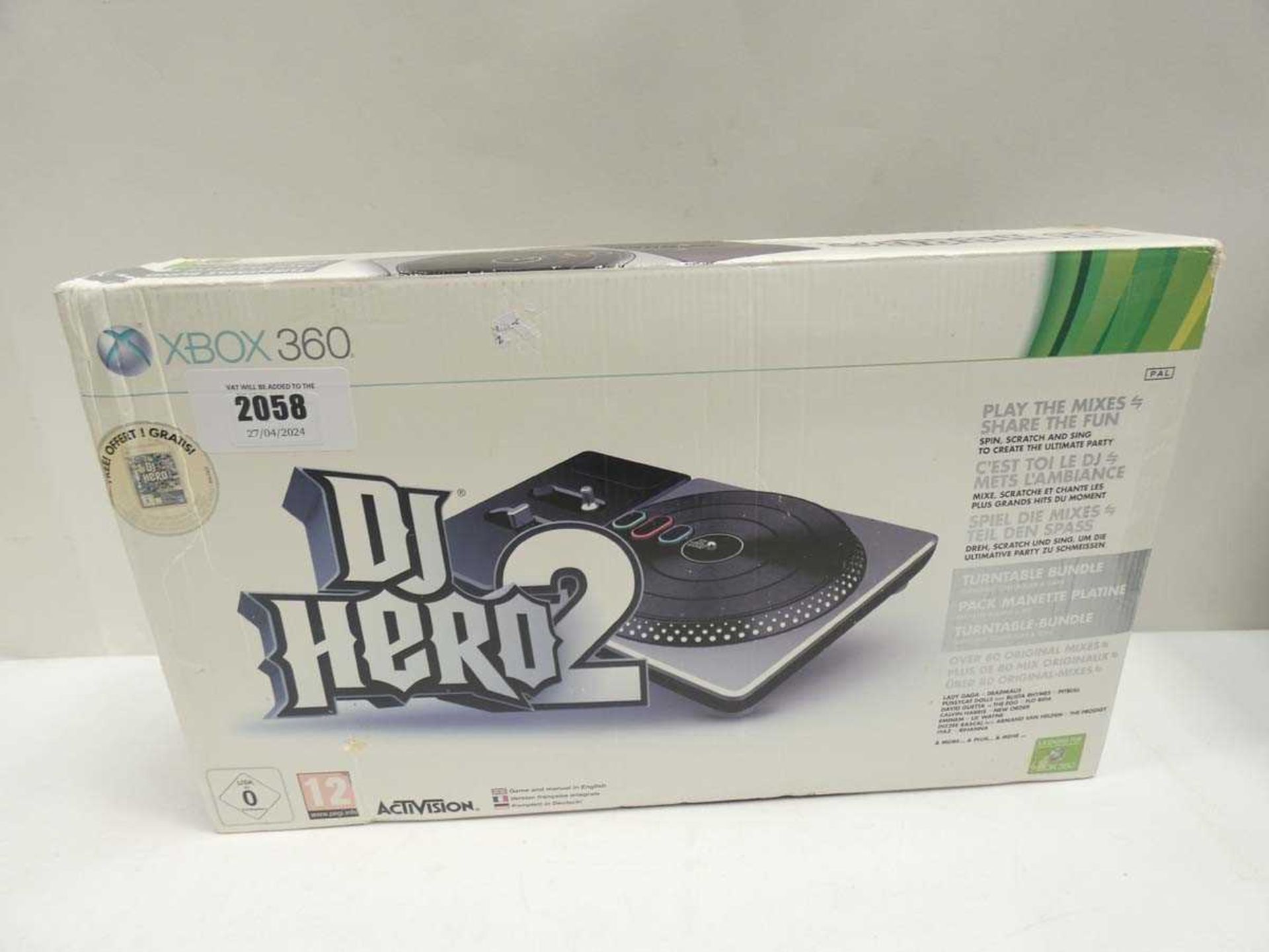 +VAT Xbox 360 DJ Hero 2 turntable and game